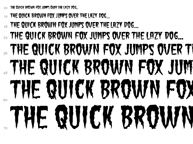 Green Fuz font waterfall